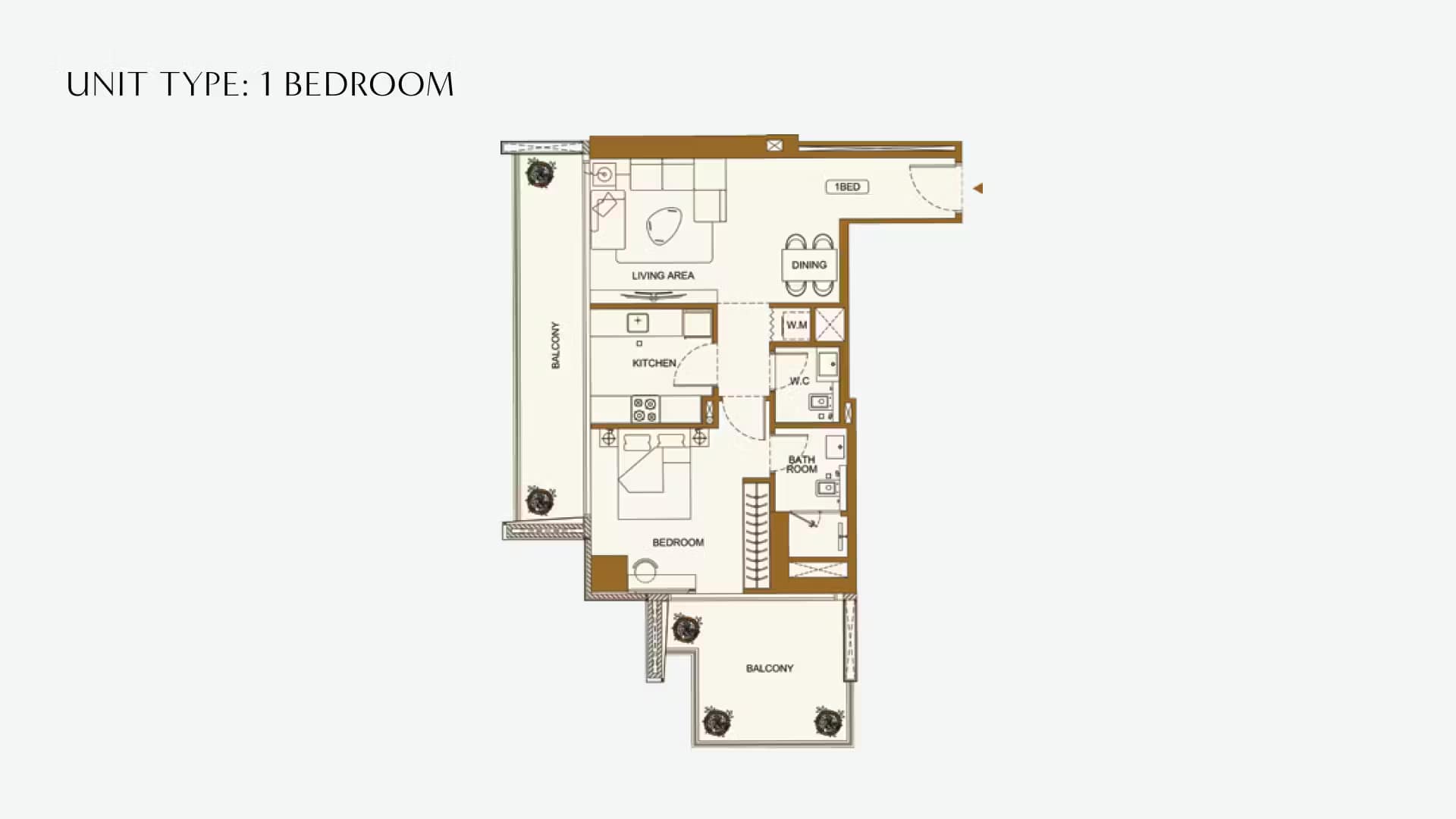 binghatti-luxuria-one-bedroom-layout